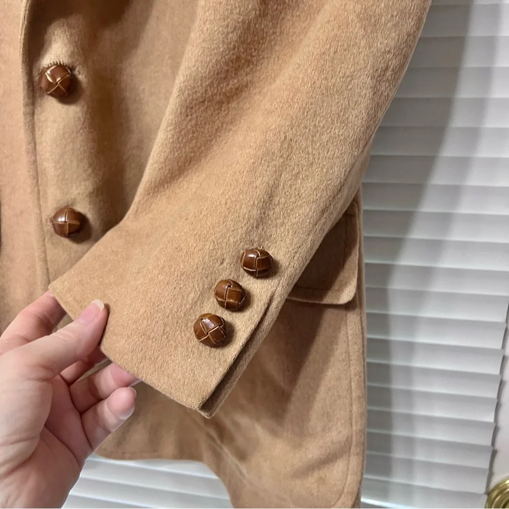 Bill Blass VTG 100% Camel Hair Wool Blazer Sport Coat Tan Size Large